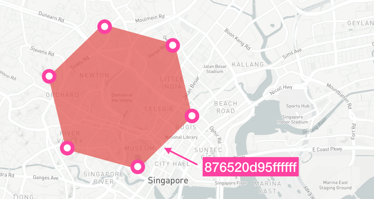 hexagon example of a h3 map that uses the Uber h3 js indexing system