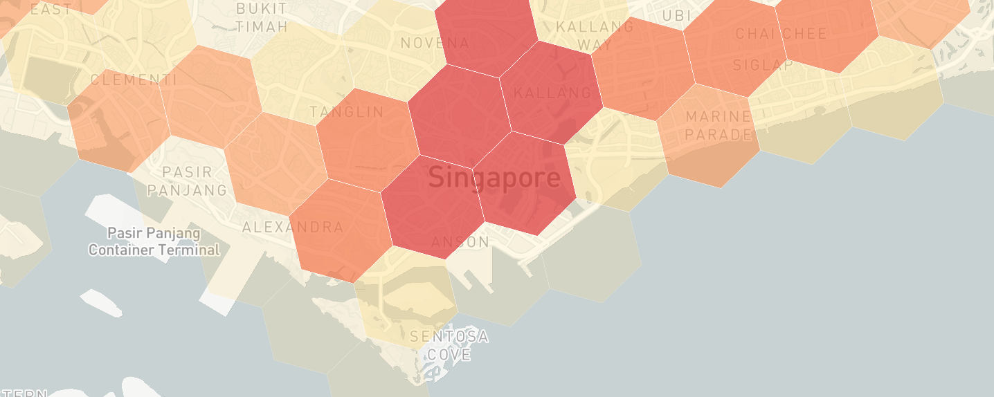 Taxi demand heatmap built with Uber h3 js and Mapbox react map gl (react mapbox gl)