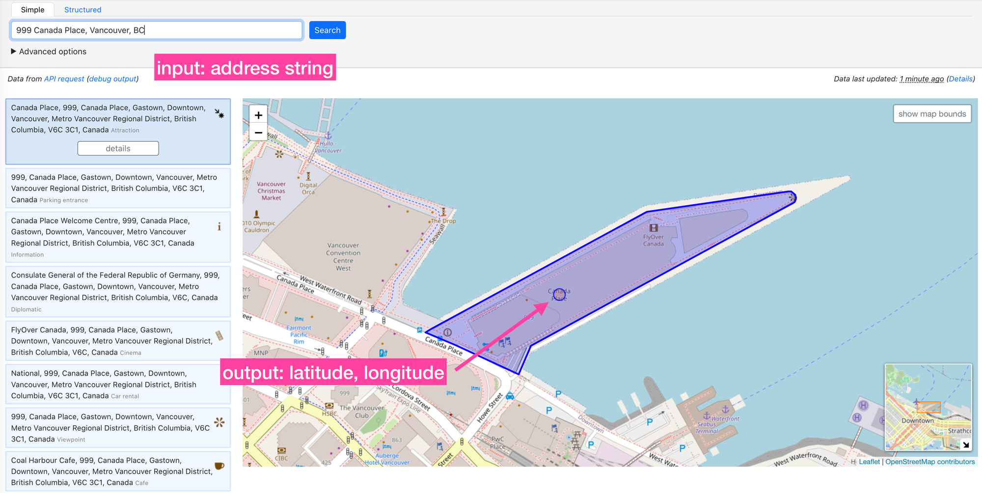 OpenStreetMap OSM Nominatim API tutorial