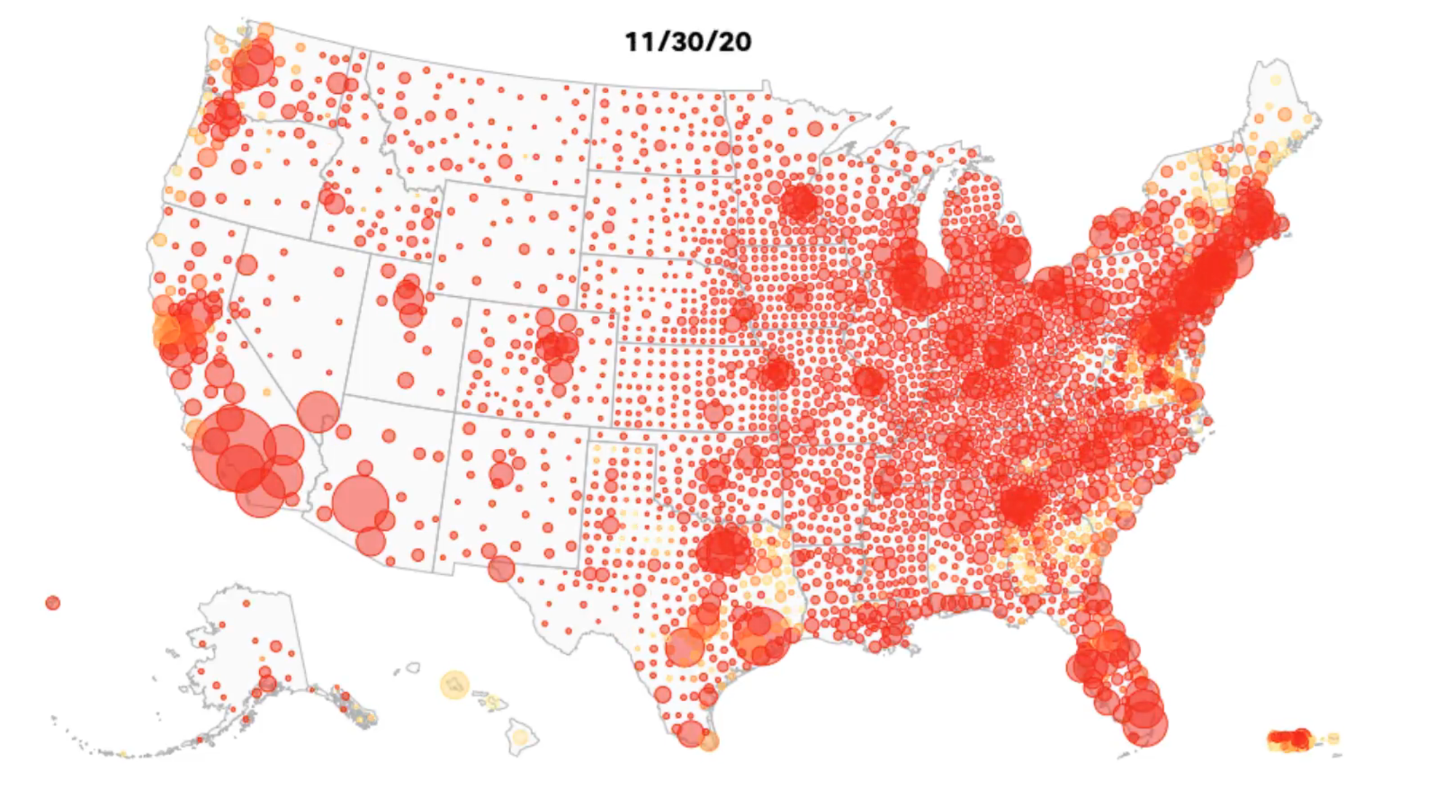 The US CDC used boundary data to visualize the spread of the COVID-19 pandemic