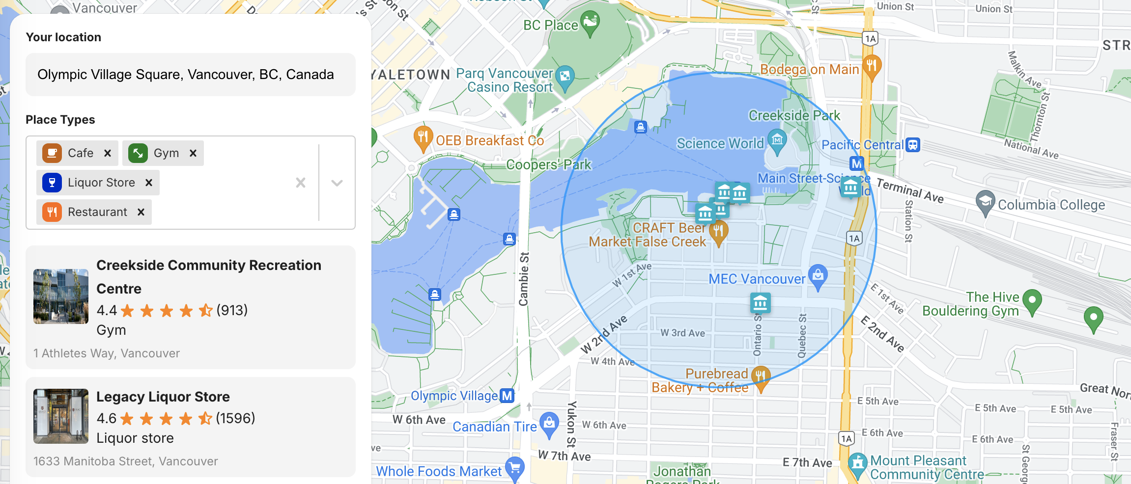 Customizing the <AdvancedMarker/> component on Google Maps