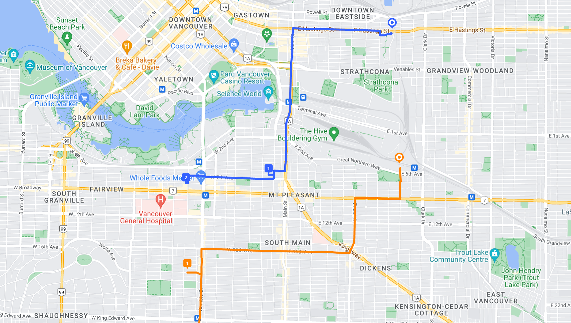 An overlapping route might be optimal, but won't look good