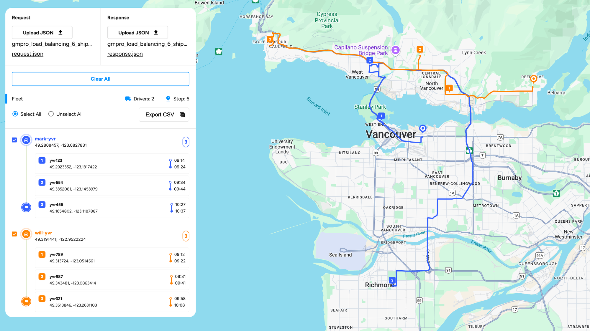 Balanced routes using soft capacity constraints