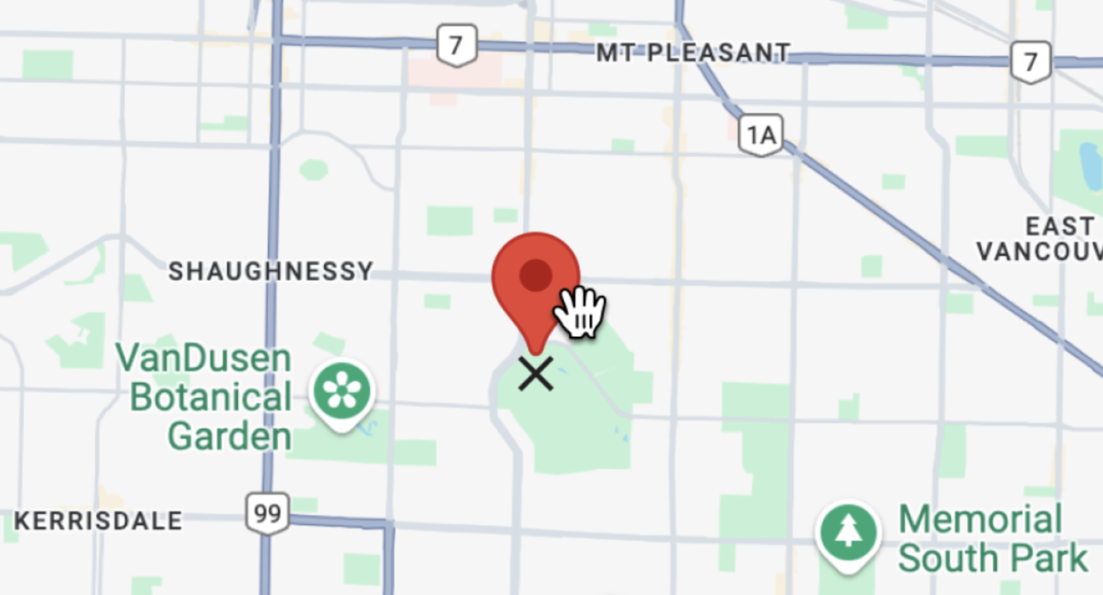 Drag and drop marker used to reverse geocoded any point on a Google Map