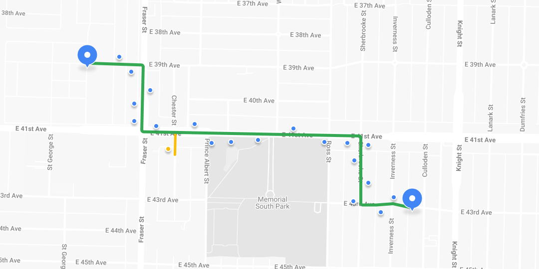 The Snap to Roads endpoint matches GPS tracks to the most likely roads travelled