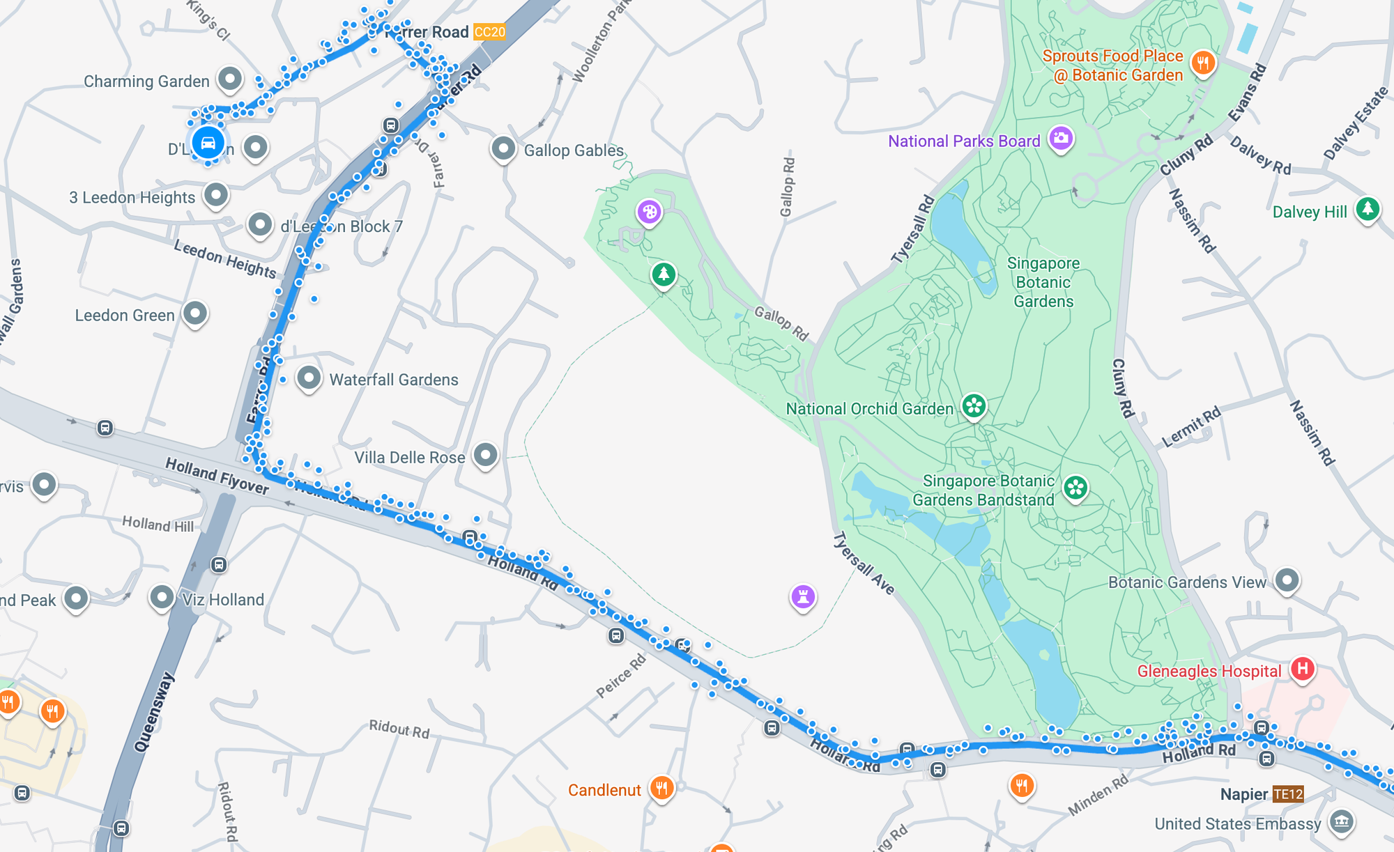 Map matching using the Snap to Roads endpoint of the Google Roads API